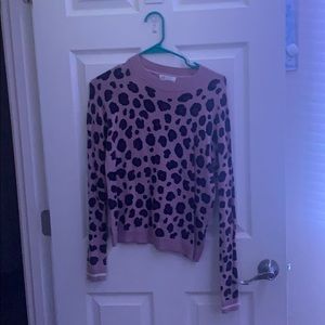 Purple cheetah print sweater